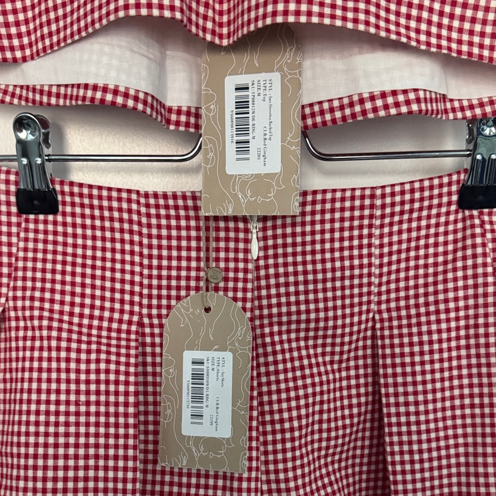Meshki Red Gingham Two-Piece Mini Dress Set - Picture 4 of 4